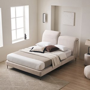 삼익가구 벨모어 헤드레스트 기능성 패브릭 침대 프레임 + 본넬 매트리스 세트 방문설치