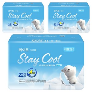 화이트 스테이쿨 생리대 날개형