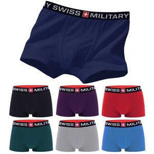 스위스밀리터리 남성용 빅로고 사각드로즈 남성팬티 7종 세트