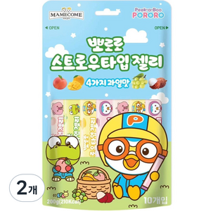 마미꼬미 뽀로로 스트로우타입젤리 10p, 200g, 2개