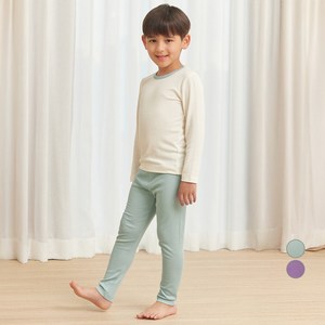 아동용 레이온 골지 소프트피치 내의 상하의 세트