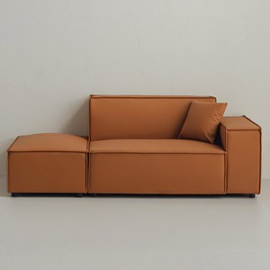 퍼리든 네스트 가죽 2인용 쇼파 좌형 + 쿠션 + 스툴 세트 방문설치