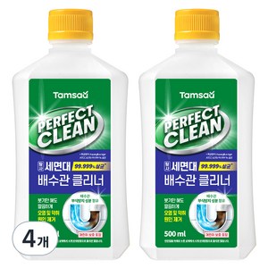 탐사 겔타입 퍼펙트 클린 세면대 배수관 클리너 살균 99.999% 부식방지성분 함유, 500ml, 4개