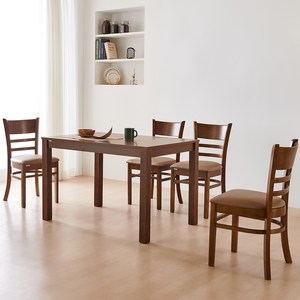 동서가구 캐빈 고무나무 원목 식탁 4인용 + 의자4p 세트 방문설치