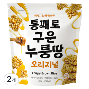 태광선식 일일곡식 누룽땅 오리지널, 120g, 2개