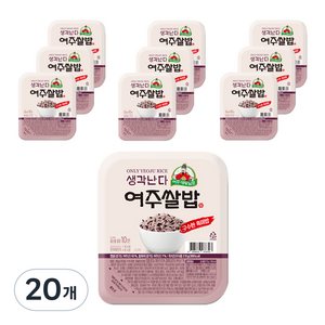 롯데 생각난다 여주쌀밥 구수한 흑미밥, 210g, 20개