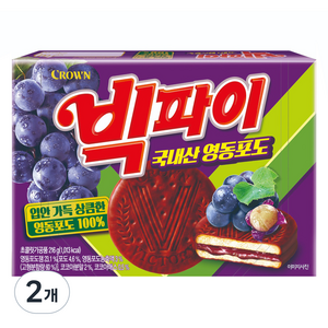 빅파이 영동포도 과자파이 중, 216g, 2개