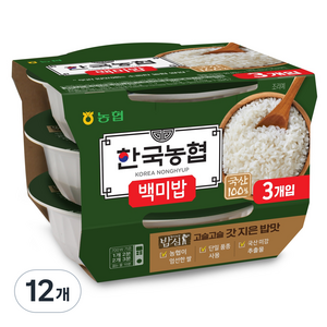농협식품 백미밥, 210g, 12개