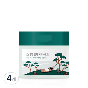 라운드랩 소나무 진정 시카 패드 195ml, 50개입, 4개