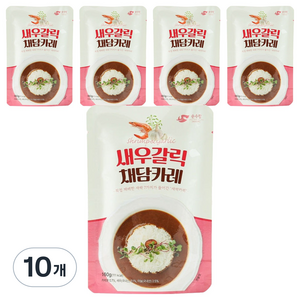 순수람 새우갈릭 채담 카레, 160g, 10개