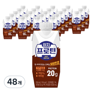 롯데웰푸드 이지프로틴 저당초코 드링크믹스 RTD, 250ml, 48개