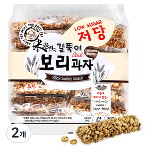 엉클팝 길쭉이 저당 보리과자, 300g, 2개