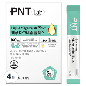 GC녹십자웰빙 PNT 액상 마그네슘, 600ml, 4개