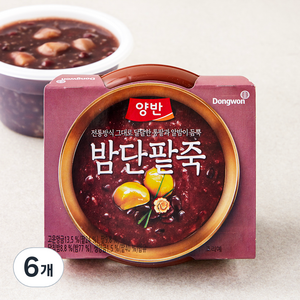 양반 1등비법 듬뿍 밤단팥죽, 285g, 6개