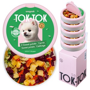 와그작 강아지 톡톡 미니 트릿, 혼합맛(고구마/자색..., 30g, 6개