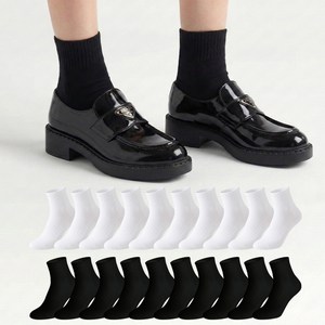 삭스판다 여성용 발이 편한 카바 밴딩 중목 양말 20켤레 세트