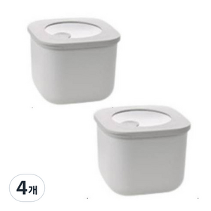 조니프리 전자레인지 사용 가능 멀티 밀폐용기 대, 회색, 4개