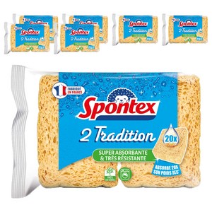 스폰텍스 드라이 셀룰로스 스펀지 2 트레디션 수세미, 2개입, 7개