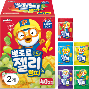 팔도 뽀로로 과일맛 젤리 쁘띠 40p, 720g, 2개