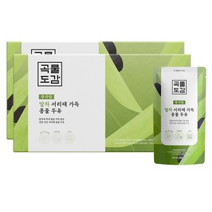 곡물도감 말차 서리태 가득 콩물두유, 180ml, 30개