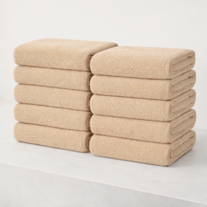 하비티 건조가 빠른 데일리 수건 150g 30수 면사, 베이지, 10개