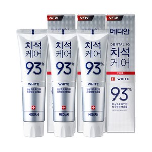 메디안 치석 화이트 치약, 120g, 3개