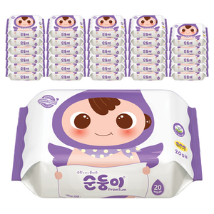 순둥이 프리미엄 엠보싱 아기 물티슈 휴대형