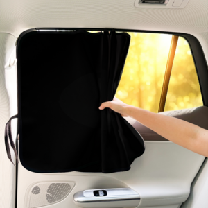 꾸마망 차량용 햇빛가리개 레일형, 블랙, 68 x 48 cm, 1개