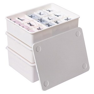 이즈리빙 칸칸칸 속옷 정리함 세트 1칸 + 10칸 + 15칸, 아이보리 + 아이보..., 1세트