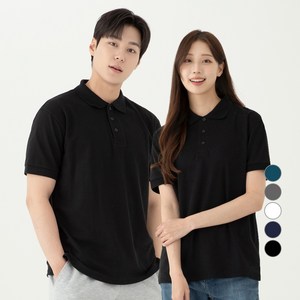 캐럿 남녀공용 통기성 좋은 피케이 카라 반팔티