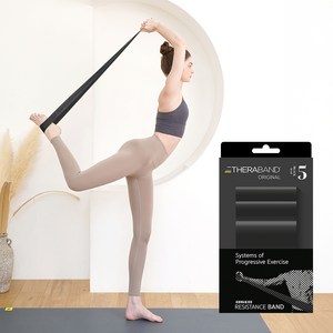 세라밴드 오리지널 탄성저항 밴드 5단계 + 운동포스터, 블랙, 125 x 2000..., 1개