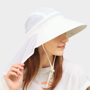 썬글레이드 성인용 UV 와이드 아쿠아 플랩캡, XL, 아이보리, 1개