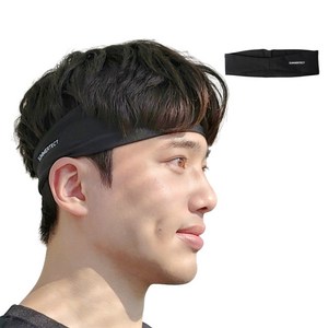 써머텍트 기능성 헤어밴드, FREE, 블랙, 2개
