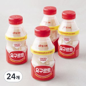 빙그레 대용량 요구르트, 280ml, 24개