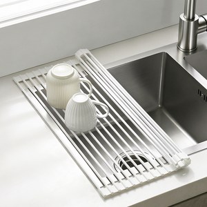 코멧 키친 실리콘 식기건조 롤매트, 52x33cm, 화이트