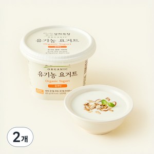 상하목장 유기가공식품인증 플레인, 400g, 2개