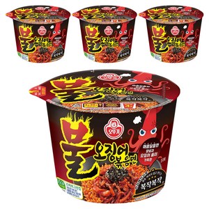 오뚜기 불오징어 볶음면 용기 110g, 4개