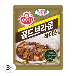 오뚜기 골드브라운 하이스, 1kg, 3개