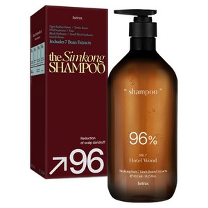 헤트라스 심콩 두피볼륨 탈모완화 기능성 샴푸 호텔우드향, 1.013L, 1개