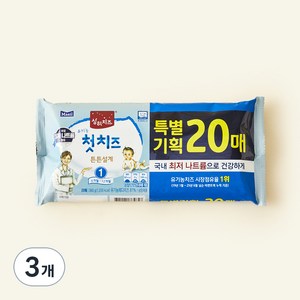 상하치즈 유기농 첫치즈 20매 1STEP, 360g, 3개