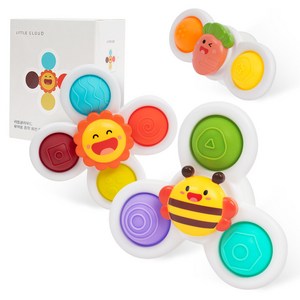 리틀클라우드 유아용 흡착 회전 딸랑이 3종세트