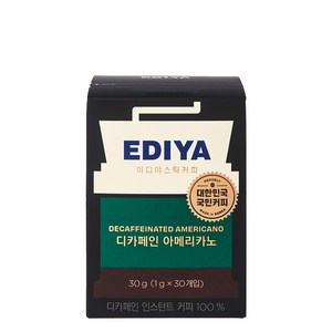 이디야 디카페인 아메리카노, 1g, 30개입, 1개