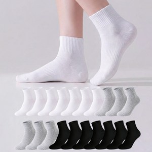 삭스판다 여성용 발이 편한 카바 밴딩 중목 양말 20켤레 세트