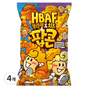 바프 카라멜 앤 치즈 팝콘, 80g, 4개