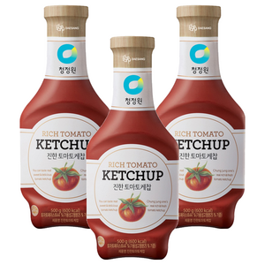 청정원 진한 토마토케찹, 500g, 3개