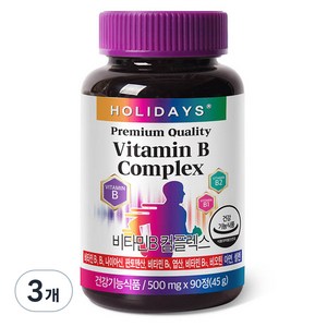 홀리데이즈 비타민B 컴플렉스, 90정, 3개