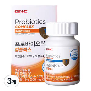 GNC 프로바이오틱스 콤플렉스, 30정, 3개