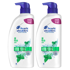 헤드앤숄더 두피 토탈 솔루션 쿨 멘솔 샴푸, 850ml, 2개