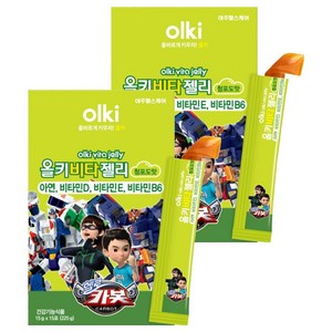올레아 유아용 올키 비타젤리 아연 청포도맛 15p, 225g, 2개