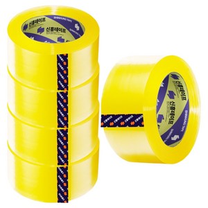 신흥테이프 박스테이프 대용량 경포장 57mic 100M 투명, 5개